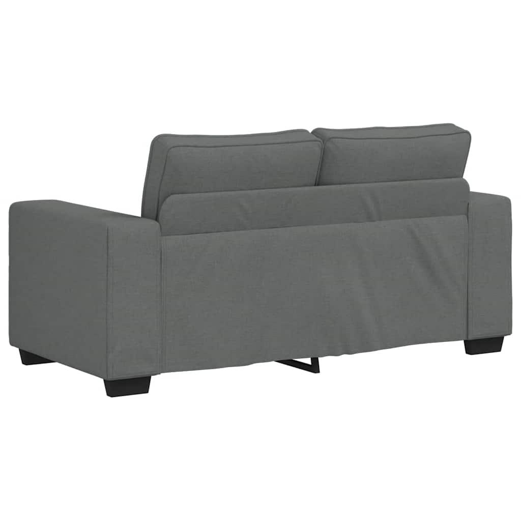 2-Seater Sofa Dark Grey 120 cm Fabric