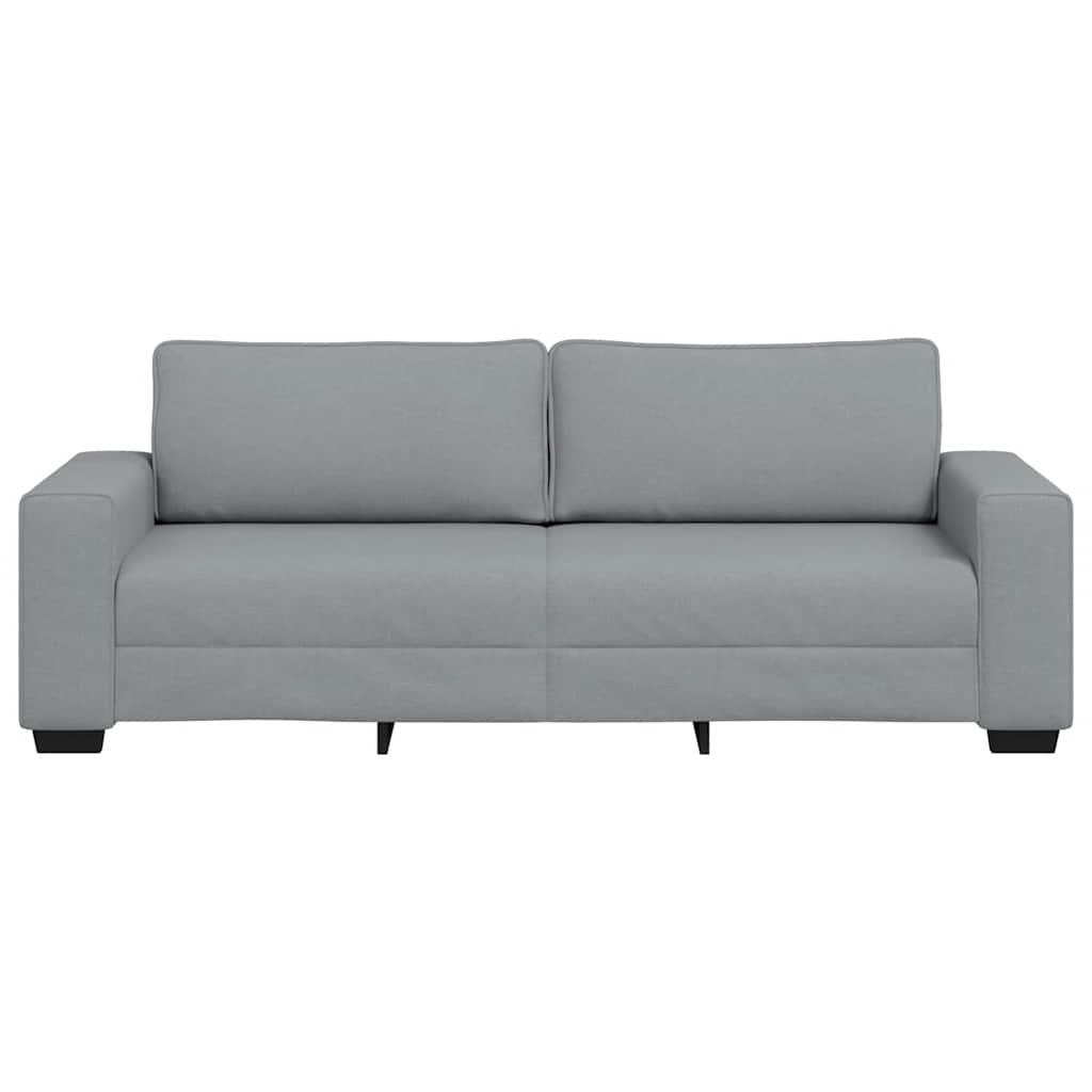 3-Seater Sofa Light Grey 180 cm Fabric
