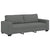 3-Seater Sofa Dark Grey 180 cm Fabric