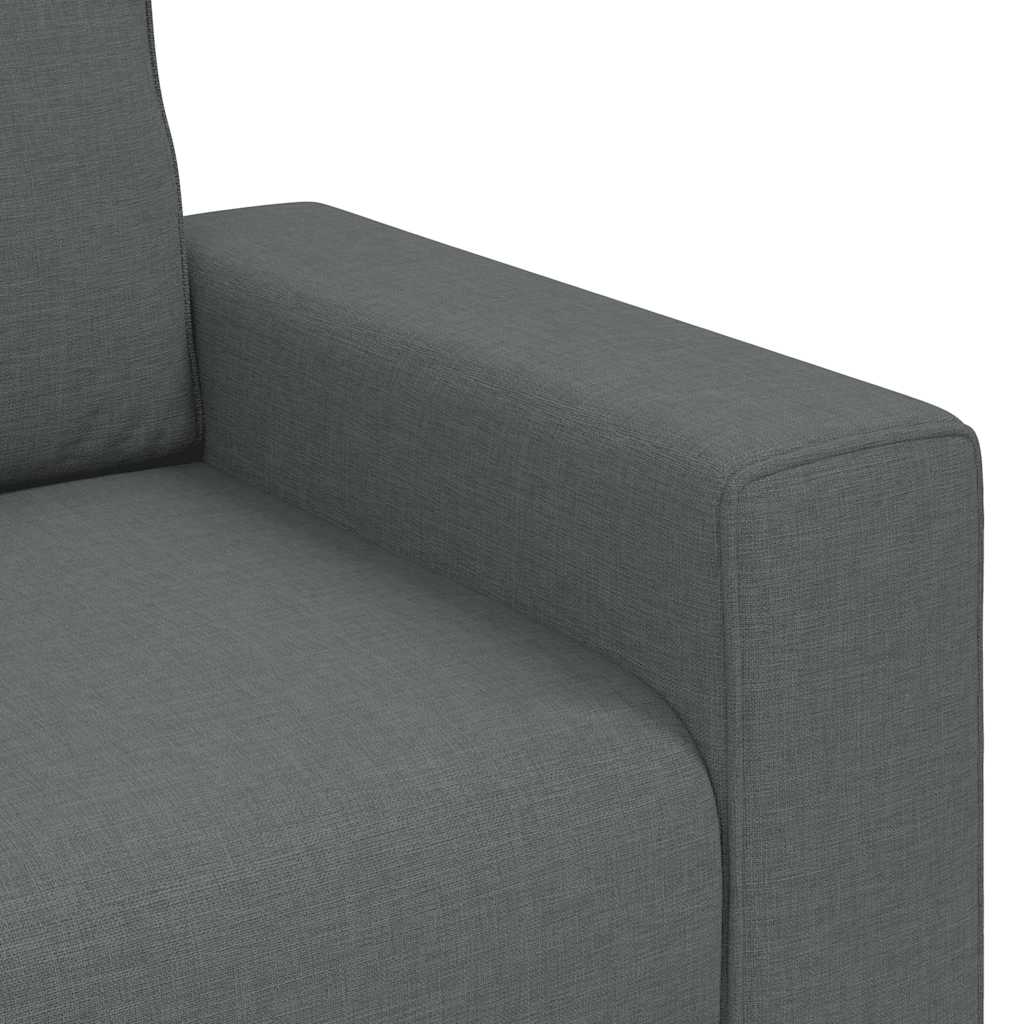 3-Seater Sofa Dark Grey 180 cm Fabric