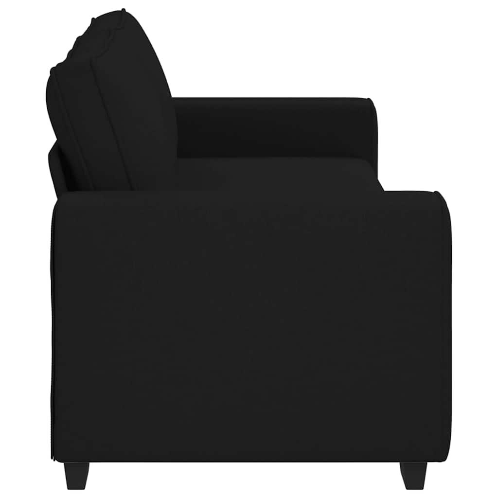 3-Seater Sofa Black 220x77x82 cm Fabric