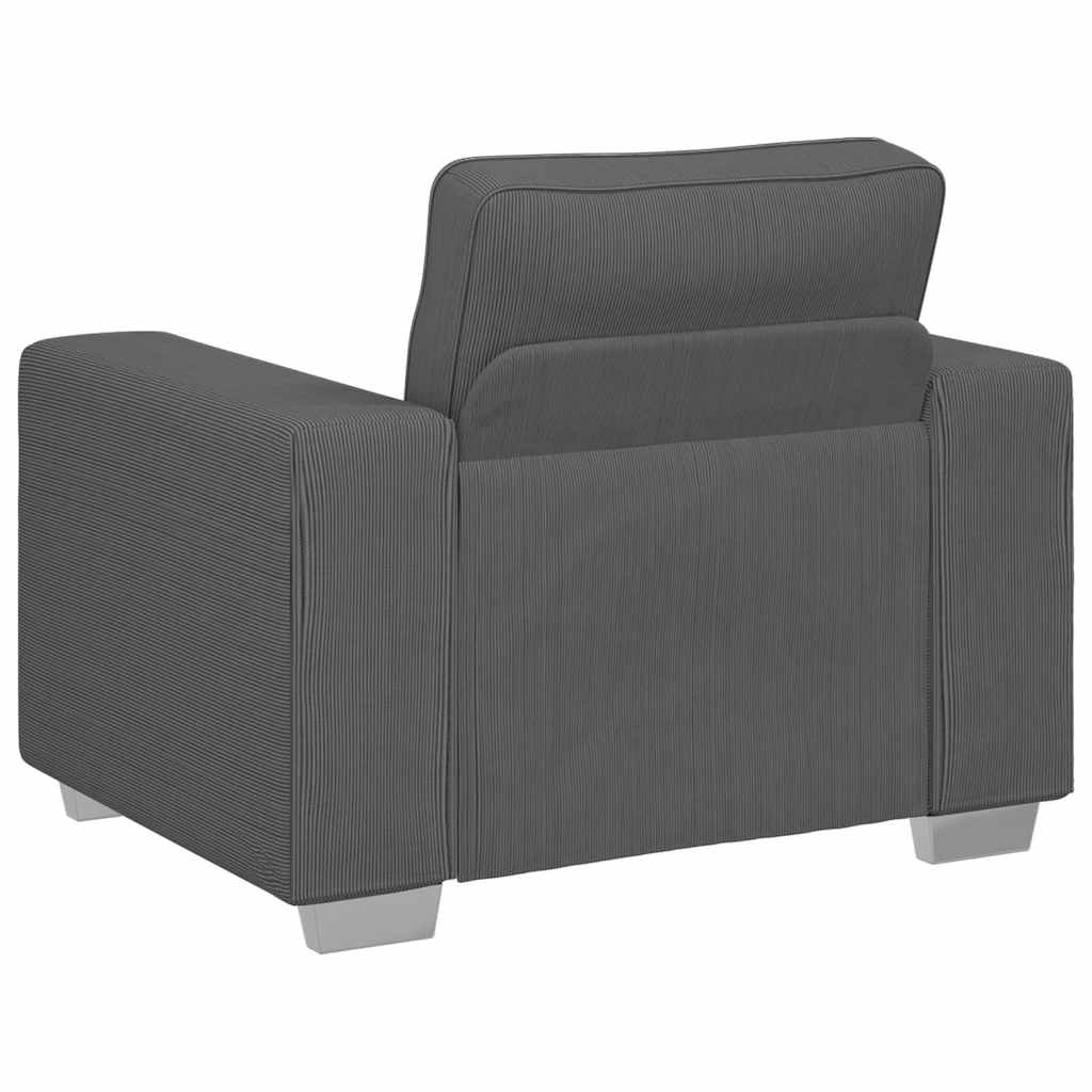 Sofa Chair Dark Grey 60 cm Corduroy Fabric