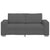 Loveseat Sofa Dark Grey 140 cm Corduroy Fabric