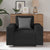 Sofa with Cushion Black 100 x 77 x 82 cm Fabric