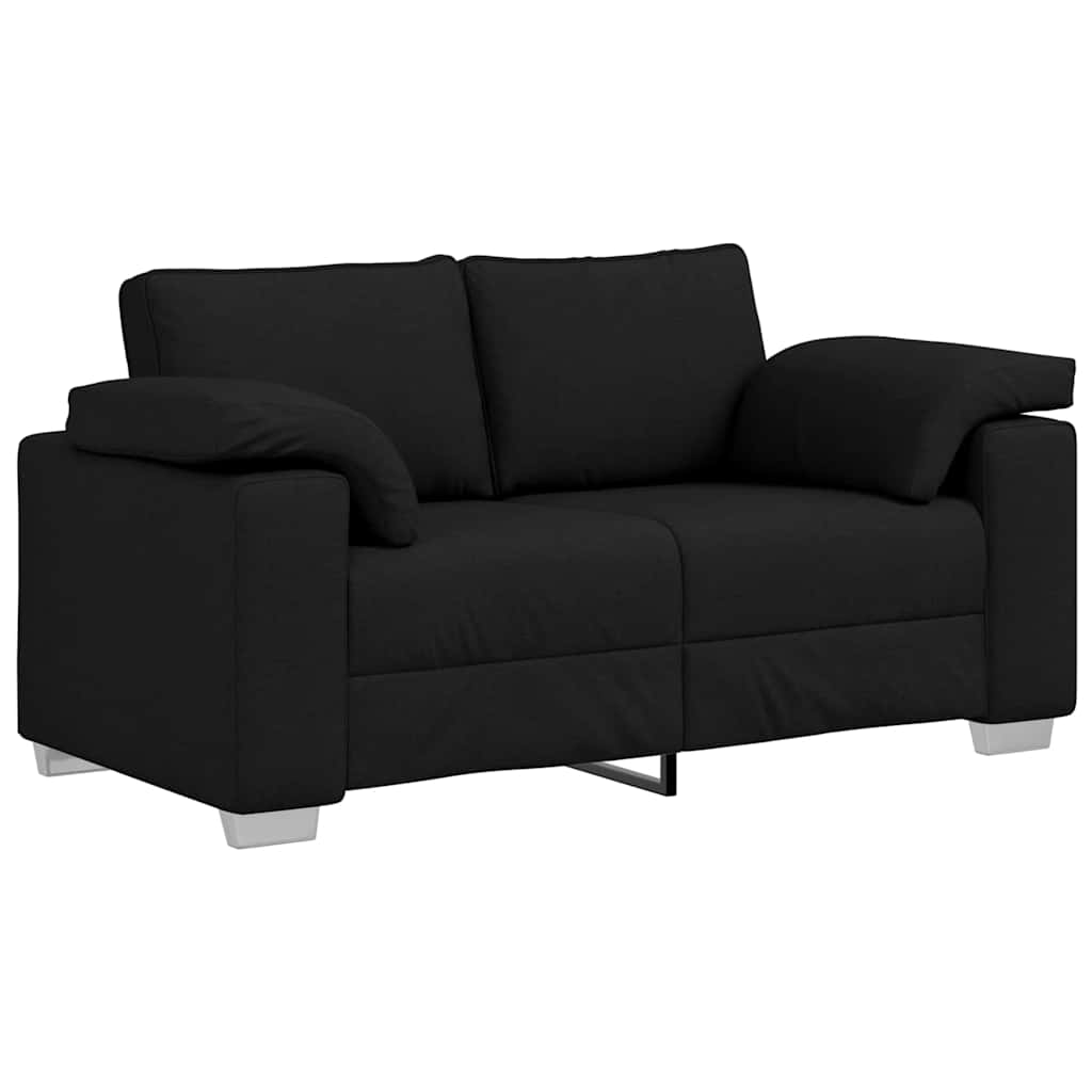 Sofa with Cushion Black 160 x 77 x 82 cm Fabric