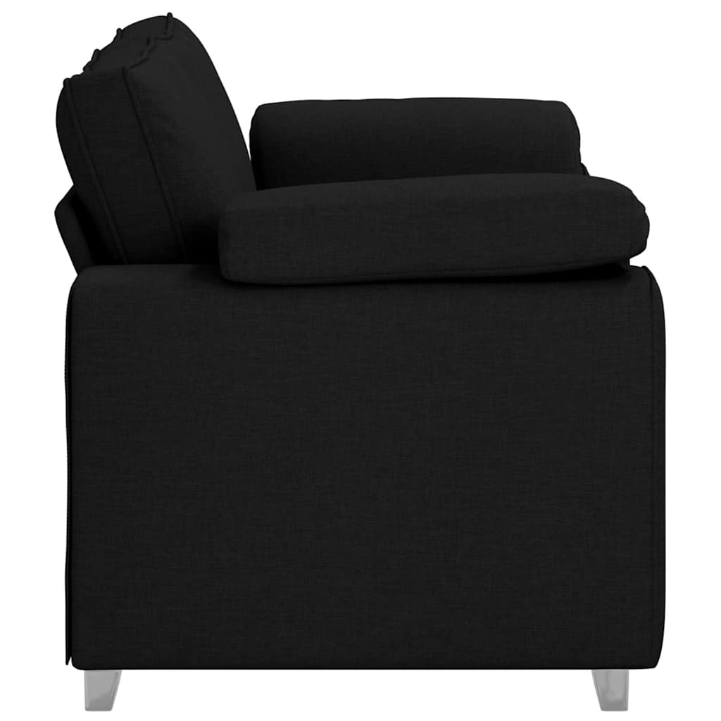 Sofa with Cushion Black 160 x 77 x 82 cm Fabric