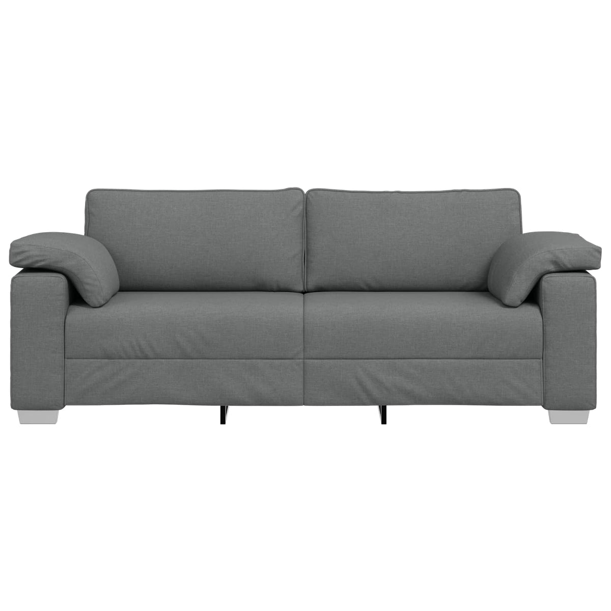 3-Seater Sofa Dark Grey 220 cm Fabric