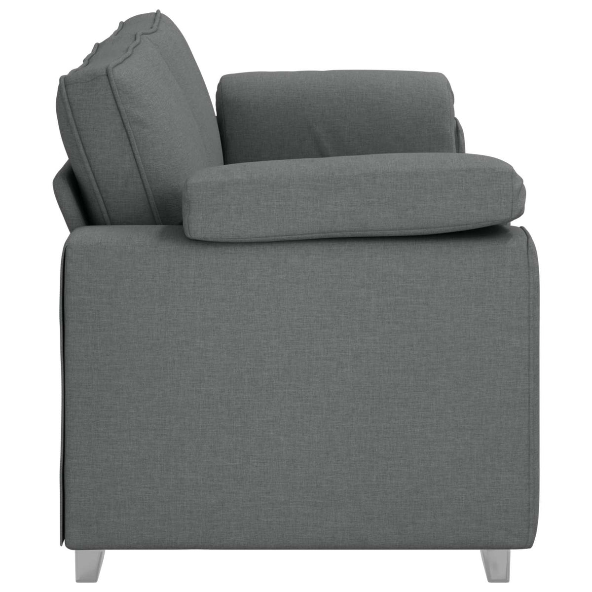 3-Seater Sofa Dark Grey 220 cm Fabric