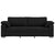 Sofa with Cushion Black 219 x 77 x 82 cm Fabric