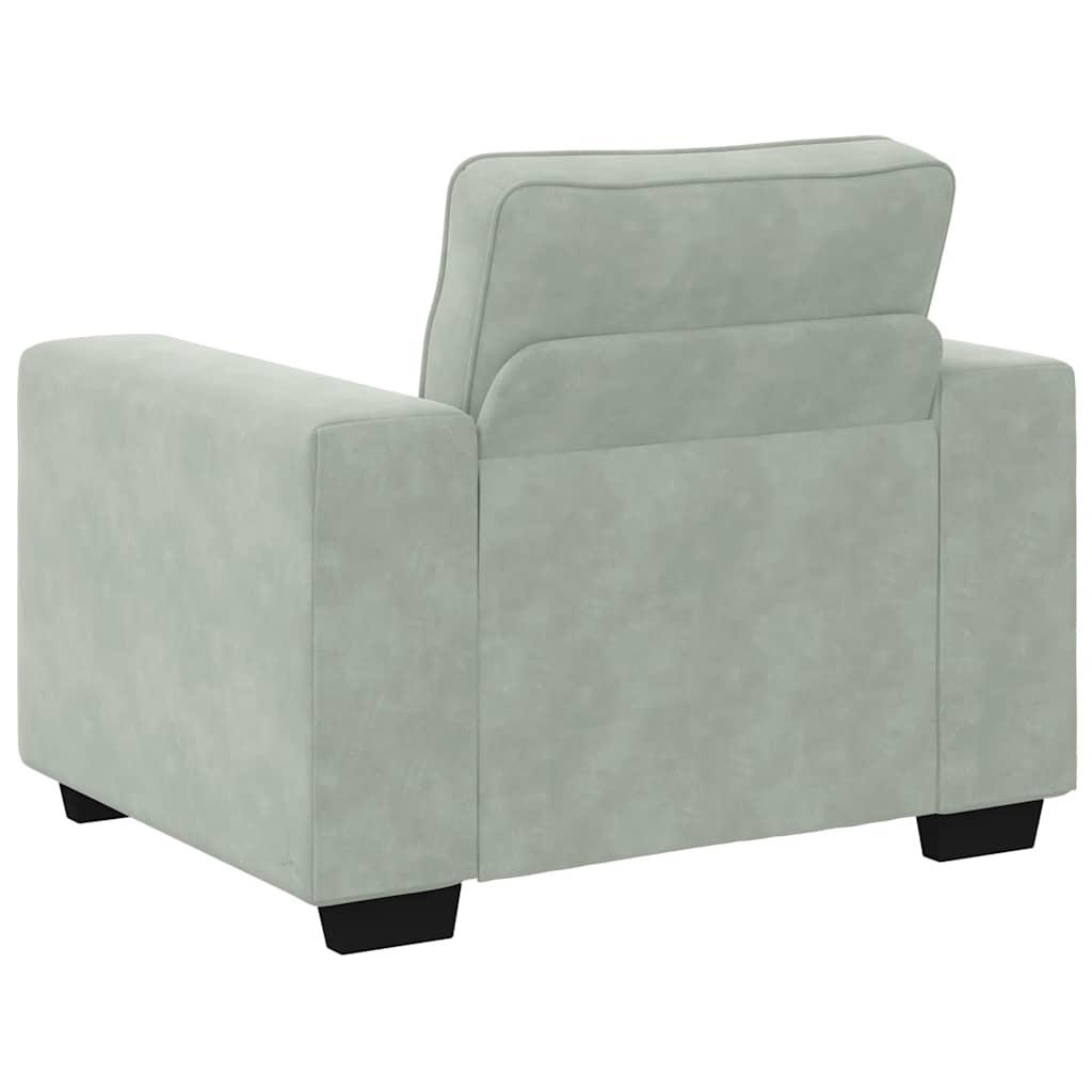 Sofa Chair Light Grey 60 cm Velvet