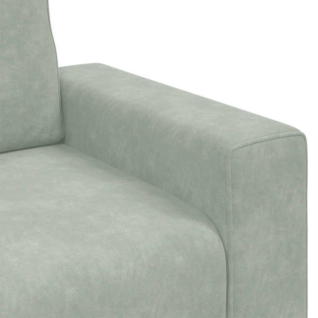 Sofa Chair Light Grey 60 cm Velvet
