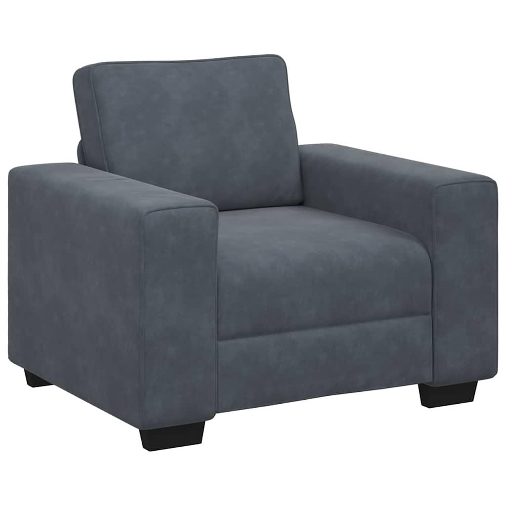 Sofa Chair Dark Grey 60 cm Velvet