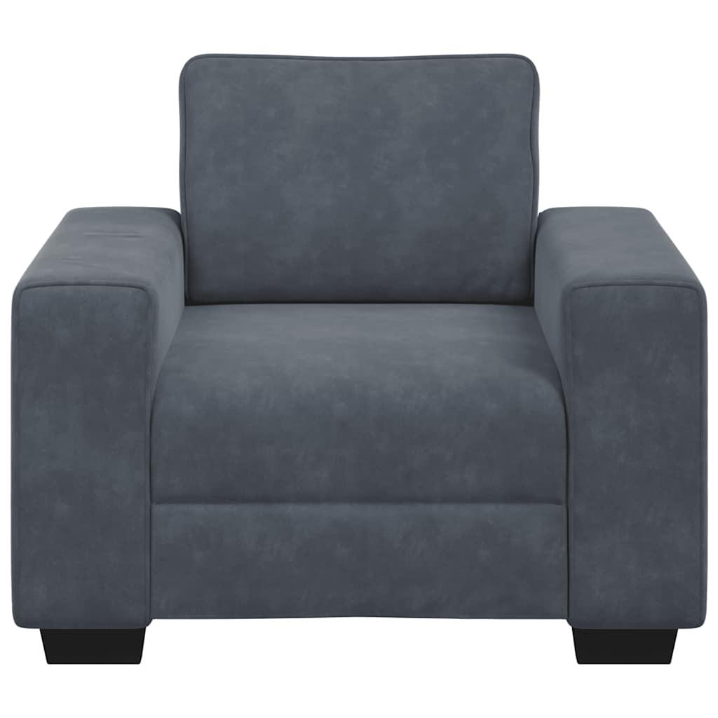 Sofa Chair Dark Grey 60 cm Velvet