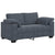 Loveseat Sofa Dark Grey 120 cm Velvet