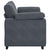 Loveseat Sofa Dark Grey 120 cm Velvet