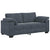 Loveseat Sofa Dark Grey 140 cm Velvet