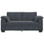Loveseat Sofa Dark Grey 140 cm Velvet
