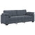 3-Seater Sofa Dark Grey 178 cm Velvet
