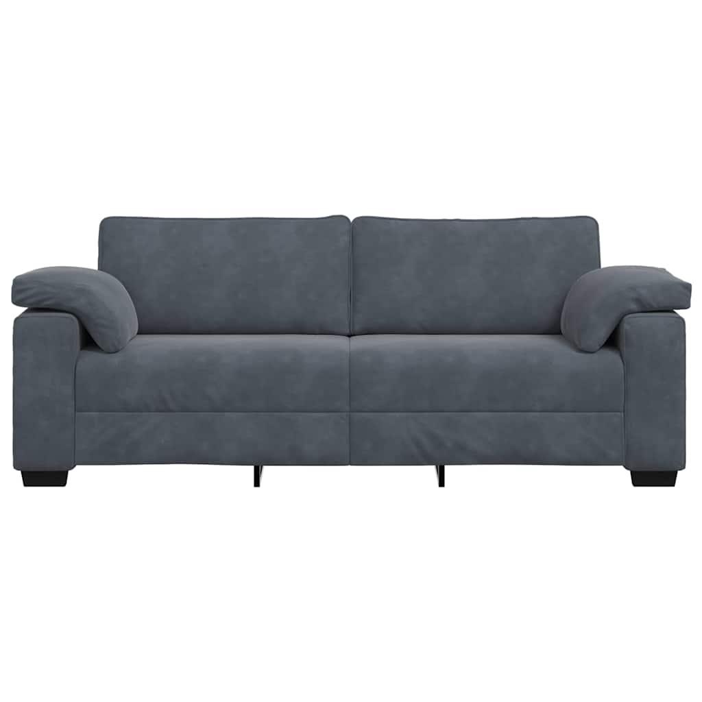 3-Seater Sofa Dark Grey 178 cm Velvet