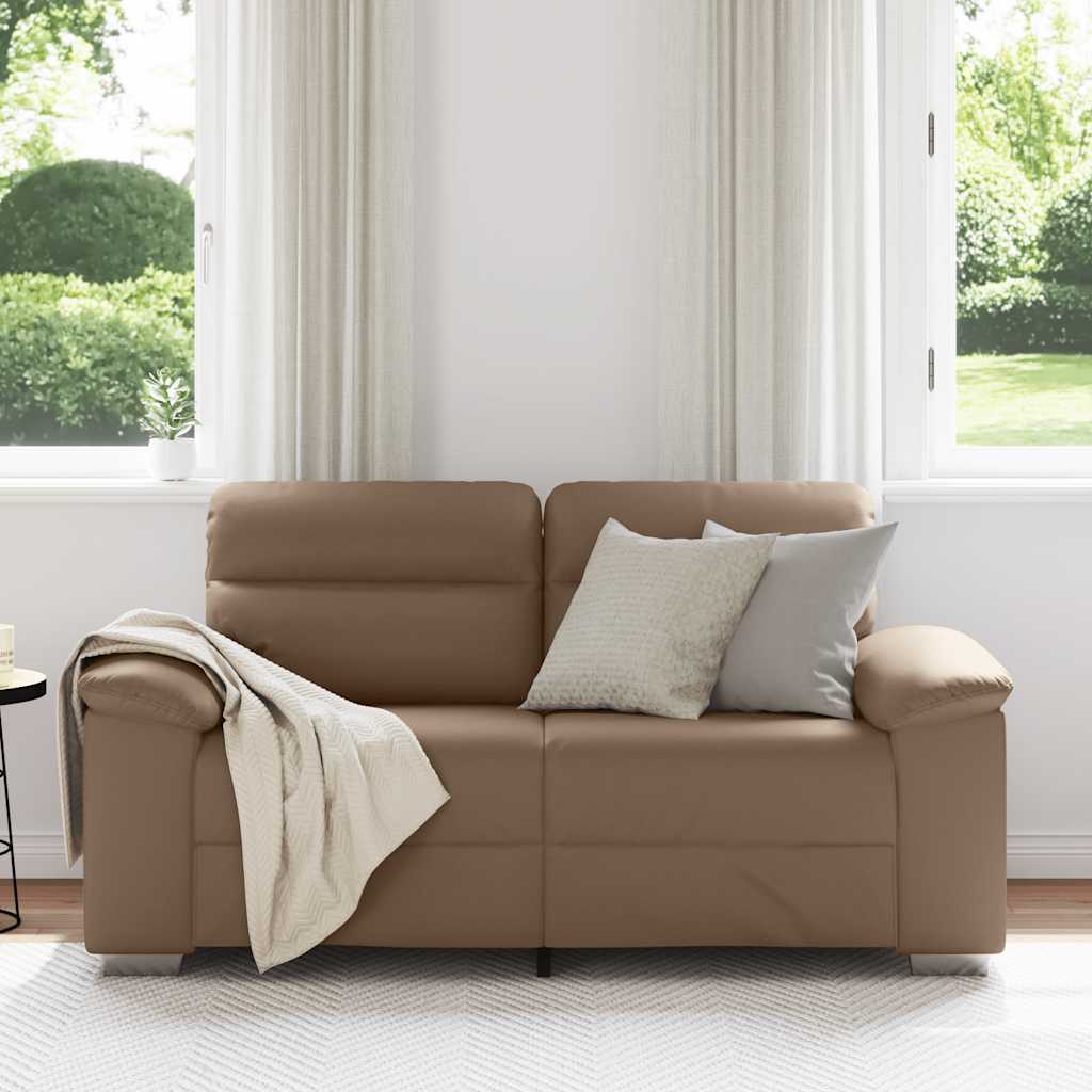 2-Seater Sofa Cappuccino 120 cm Faux Leather