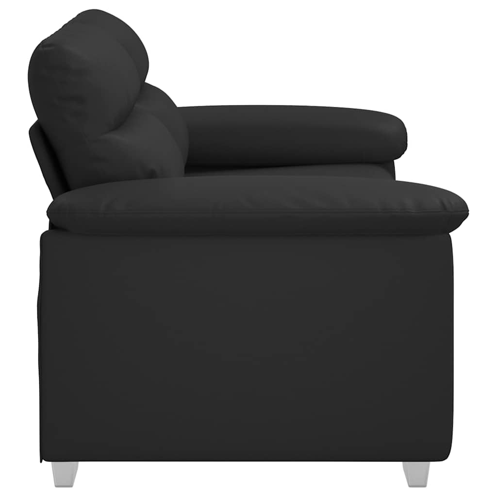 2-Seater Sofa Black 120 cm Faux Leather