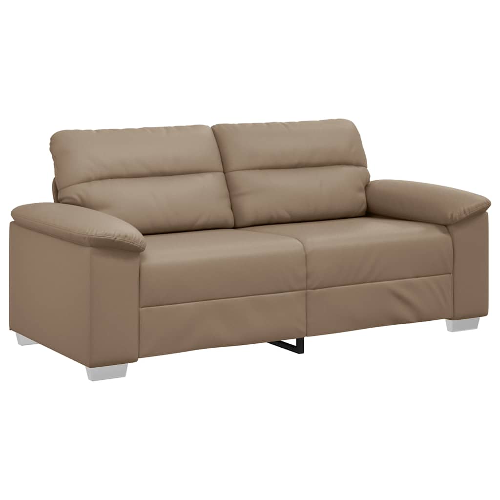 2-Seater Sofa Cappuccino 140 cm Faux Leather