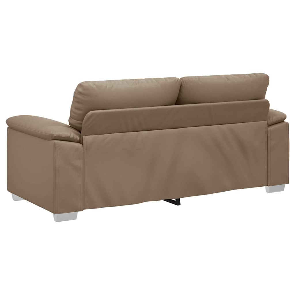 2-Seater Sofa Cappuccino 140 cm Faux Leather