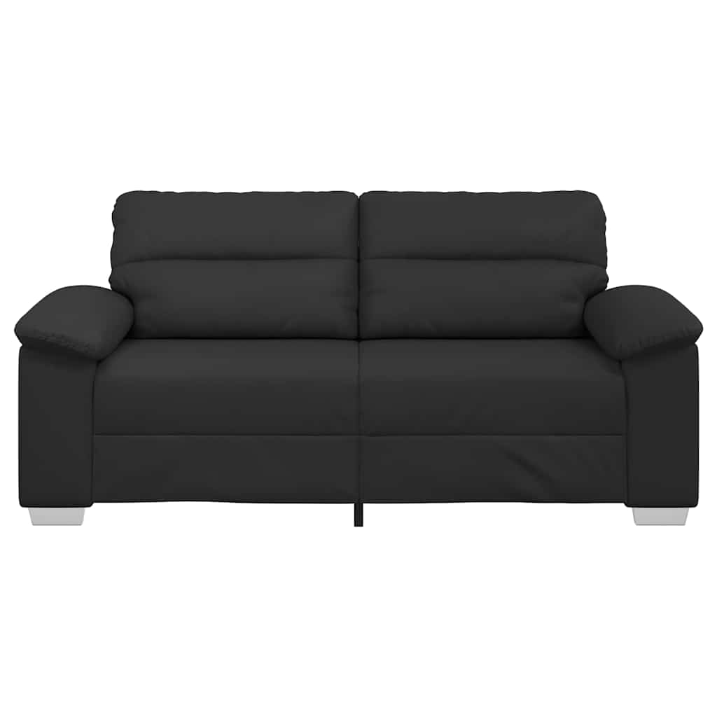 2-Seater Sofa Black 140 cm Faux Leather
