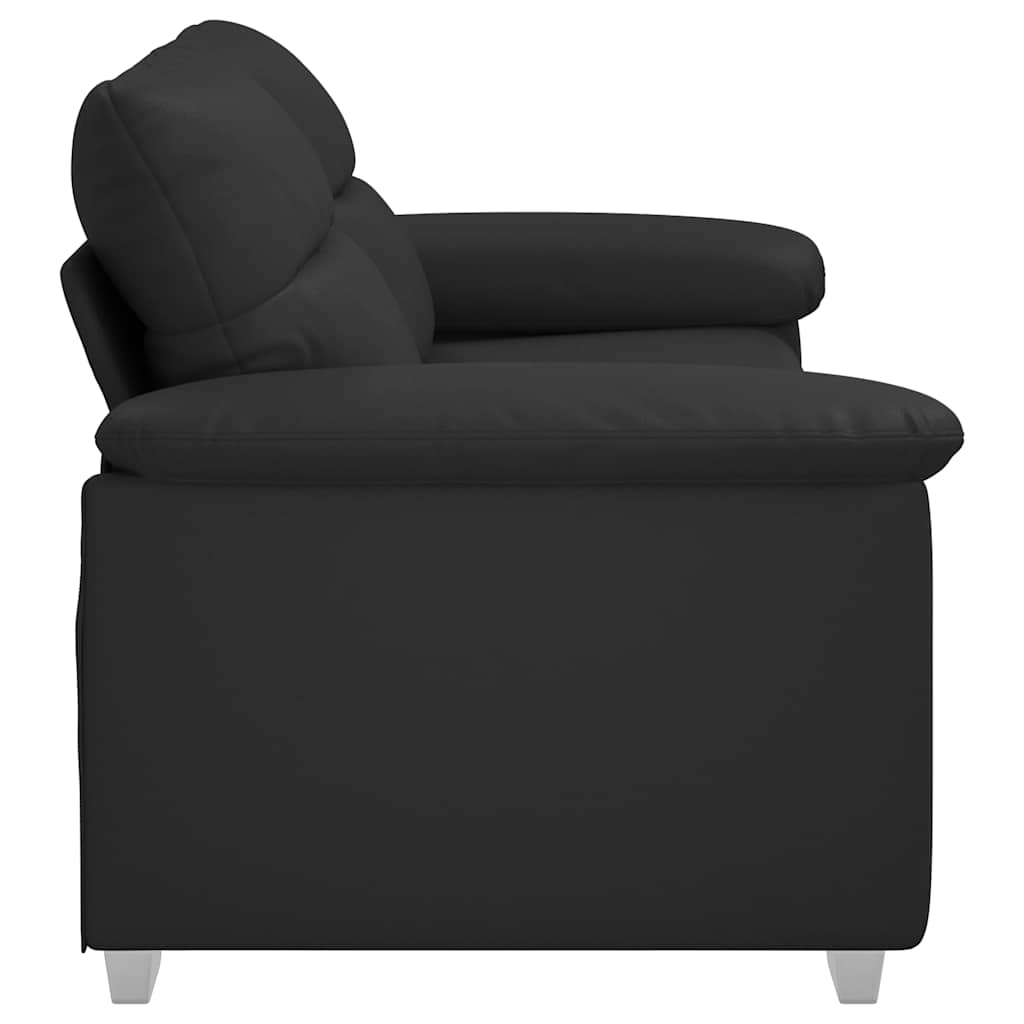 2-Seater Sofa Black 140 cm Faux Leather