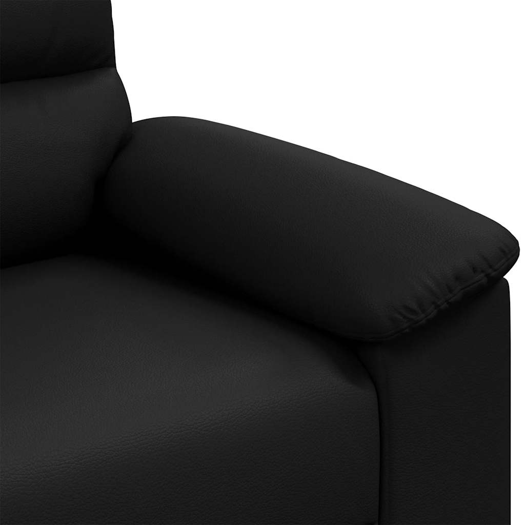 2-Seater Sofa Black 140 cm Faux Leather