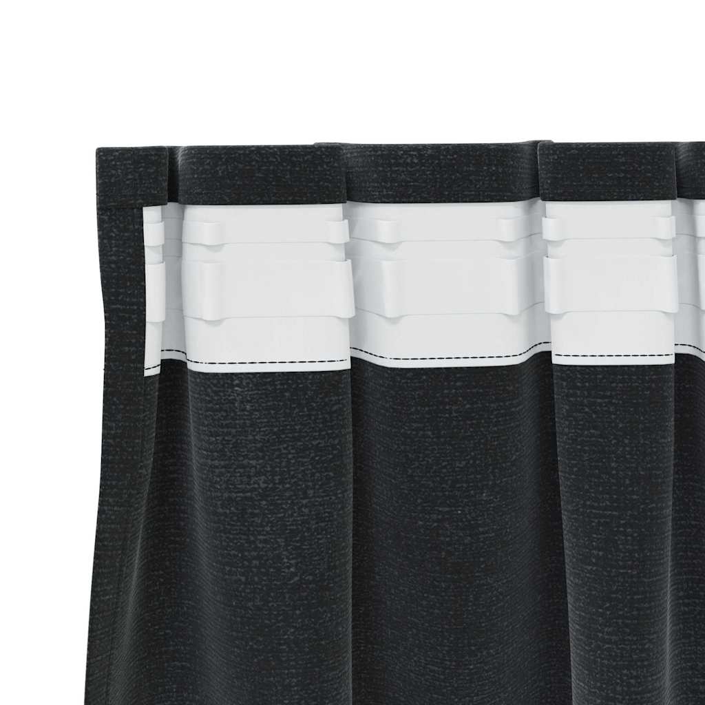 Blackout Curtains 2 pcs Black 140 x 245 cm Velvet