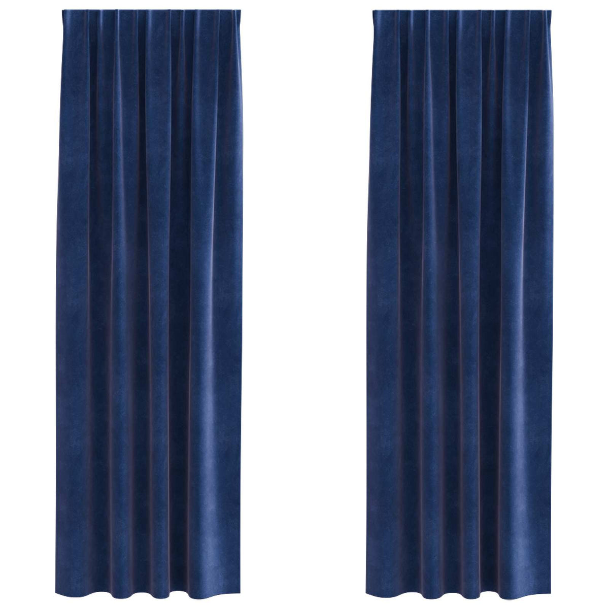 Blackout Curtains 2 pcs Dark Blue 140 x 225 cm Velvet