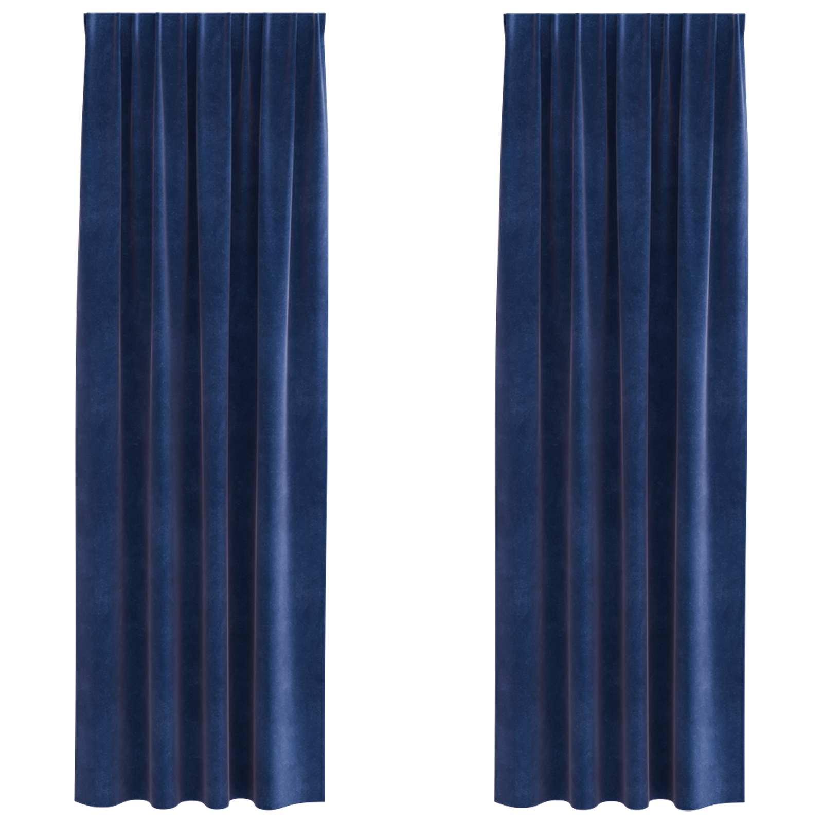 Blackout Curtains 2 pcs Dark Blue 140 x 260 cm Velvet