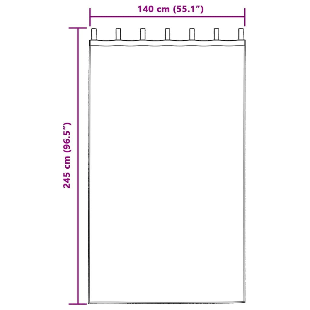 Blackout Curtains with Rings Beige Polyester