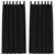 Blackout Curtains with Curtains Black Polyester