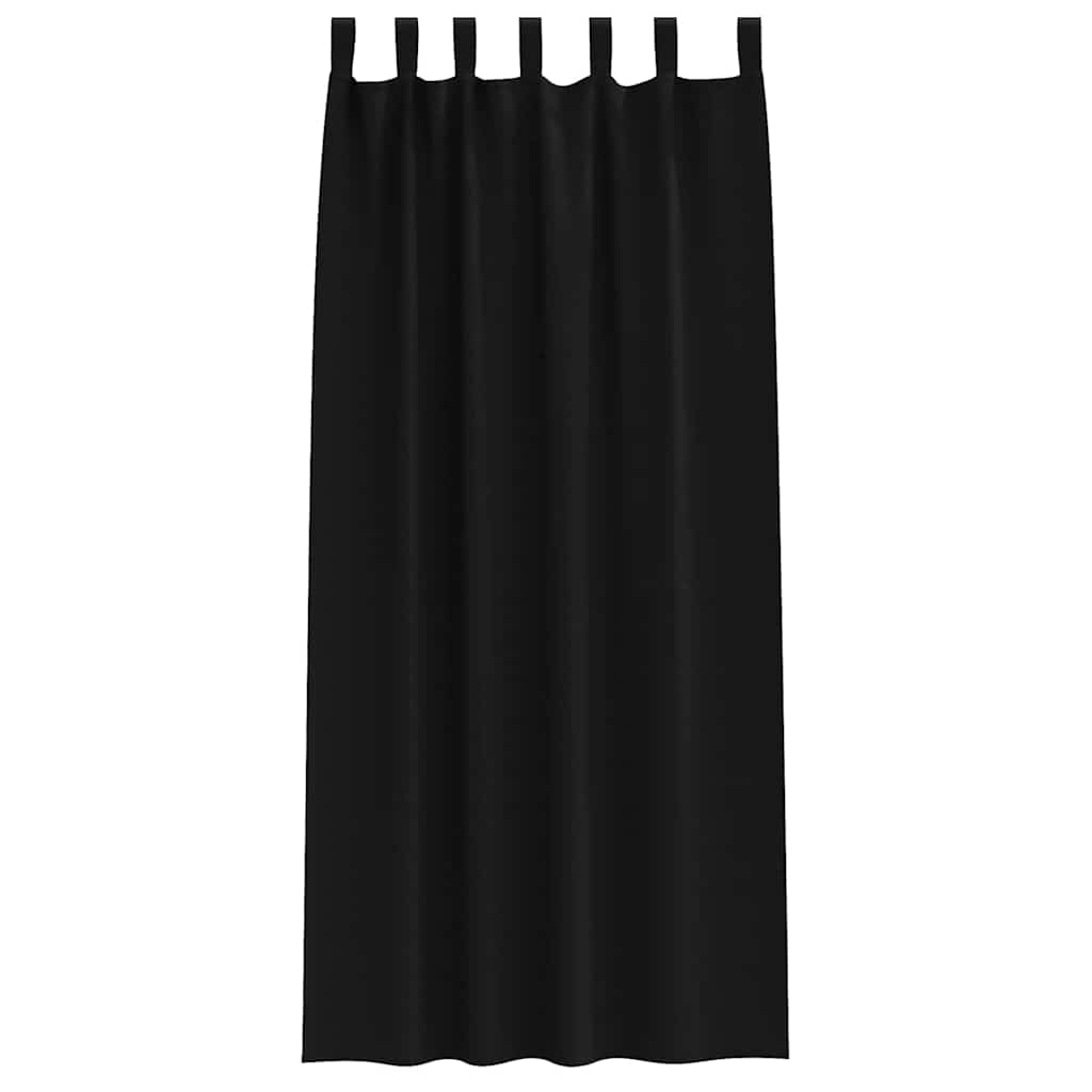 Blackout Curtains with Curtains Black Polyester
