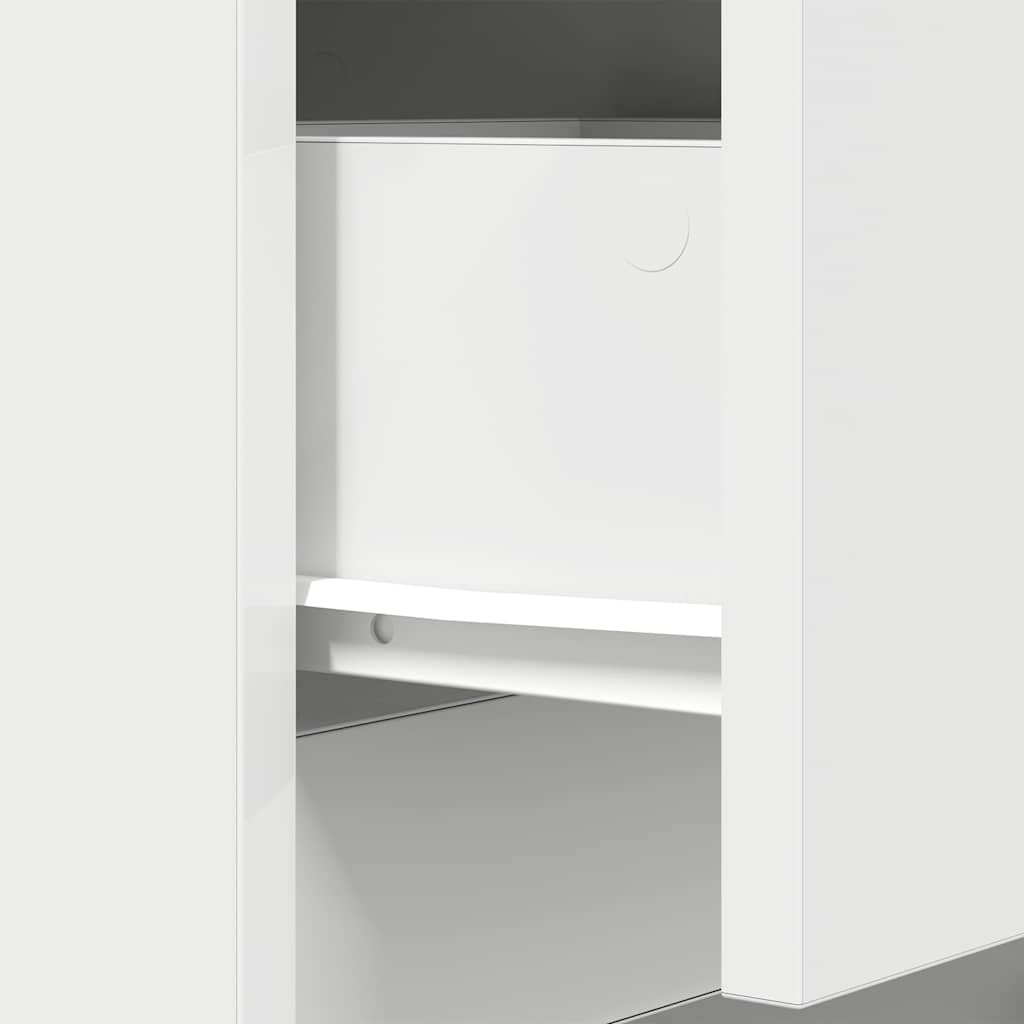 Bedside Cabinet White 39x35x125 cm Engineered Wood