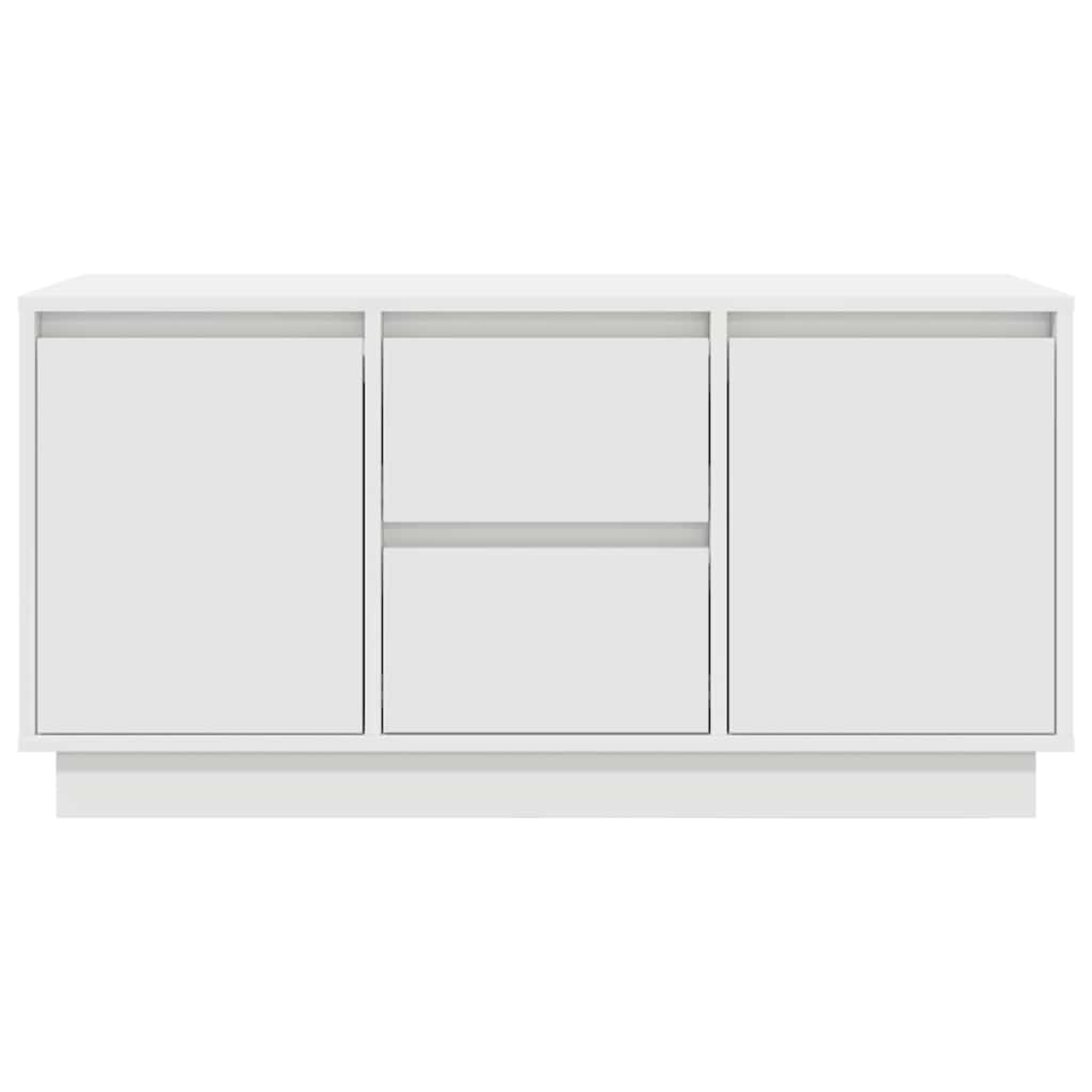 TV Cabinet with LED Lights White 100x41x50 cm