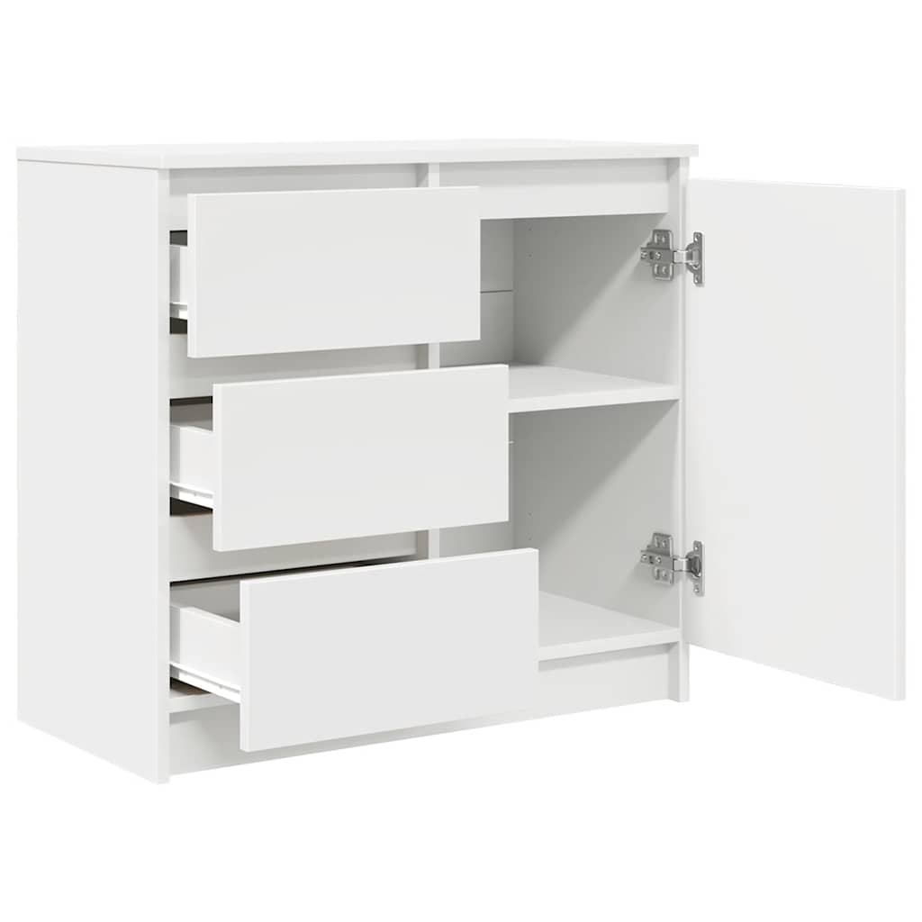 Sideboard with Drawer White 71x35x65 cm Engineered Wood