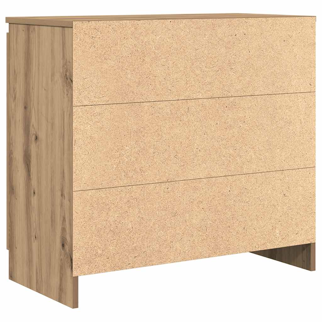 Sideboard with Drawer Artisan Oak 71x35x65 cm Engineered Wood