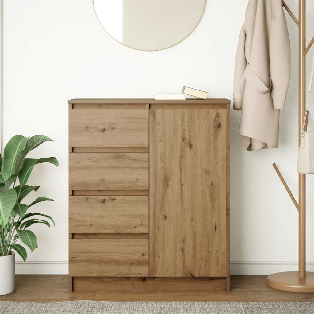 Sideboard with Drawers Artisan Oak 71x35x84 cm Engineered Wood