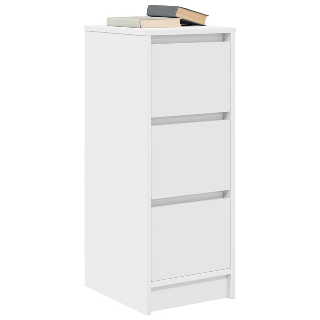 Sideboard White 29.5x34x76 cm Engineered Wood
