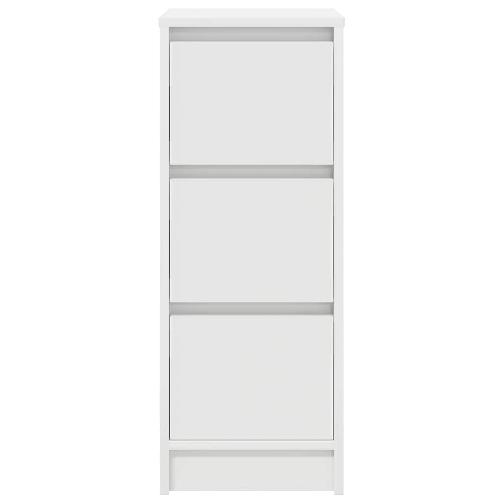 Sideboard White 29.5x34x76 cm Engineered Wood