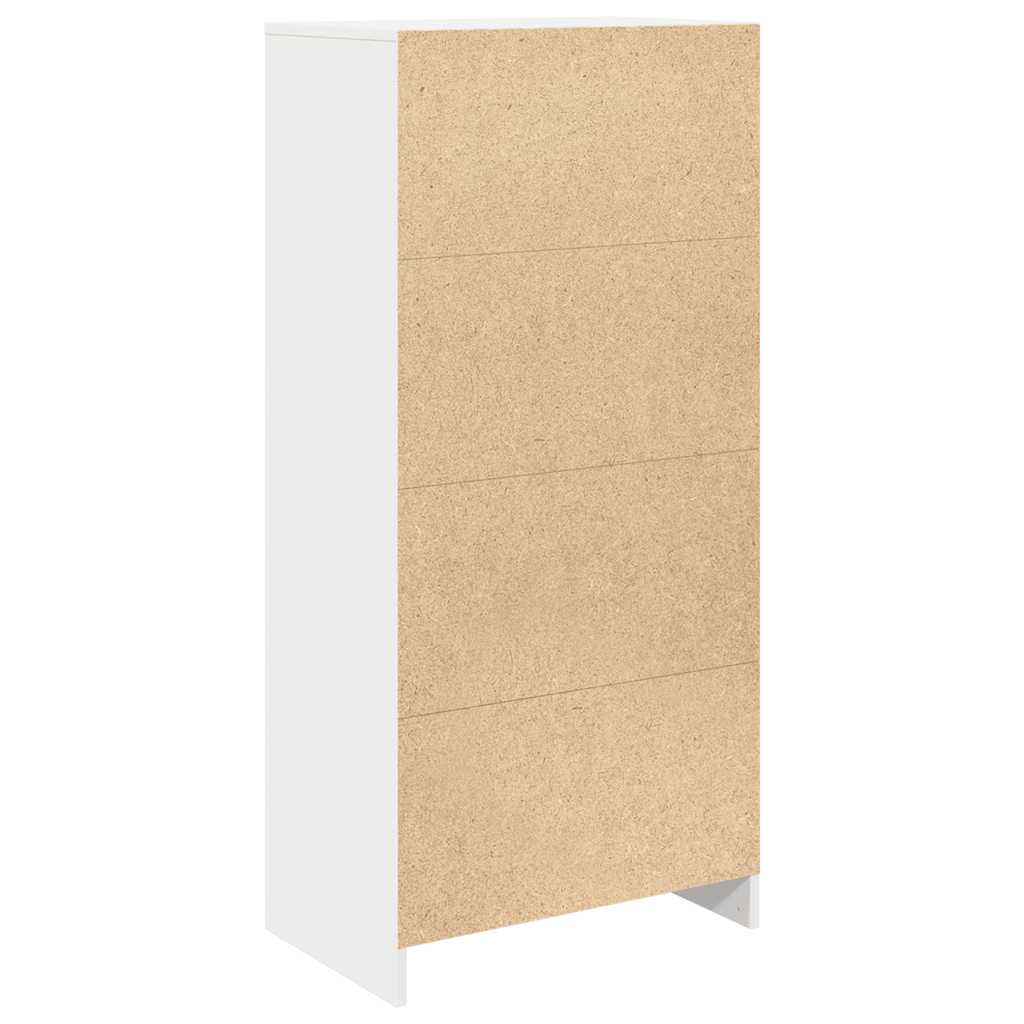 Cabinet with Drawer White 55.5x34x119.5 cm Engineered Wood