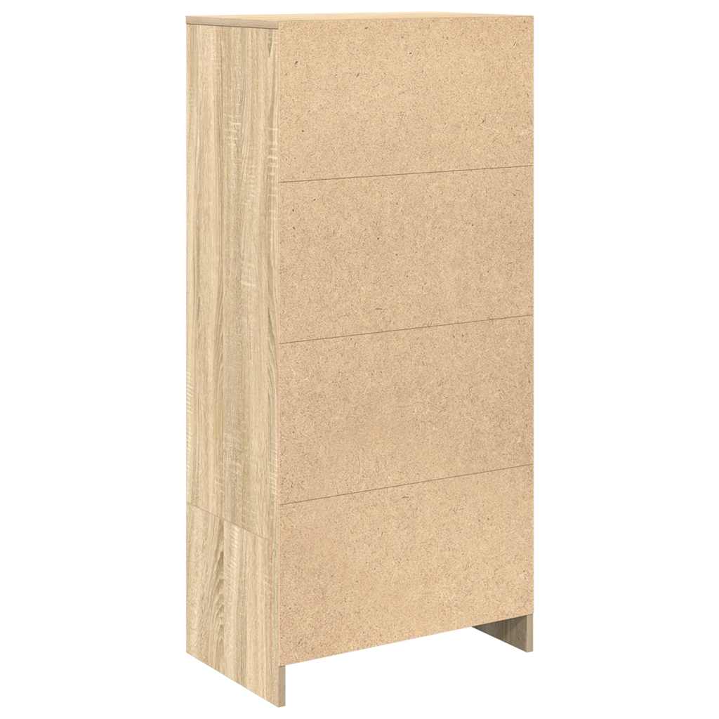 Cabinet with Drawer Sonoma Oak 55.5x34x119.5 cm Engineered Wood