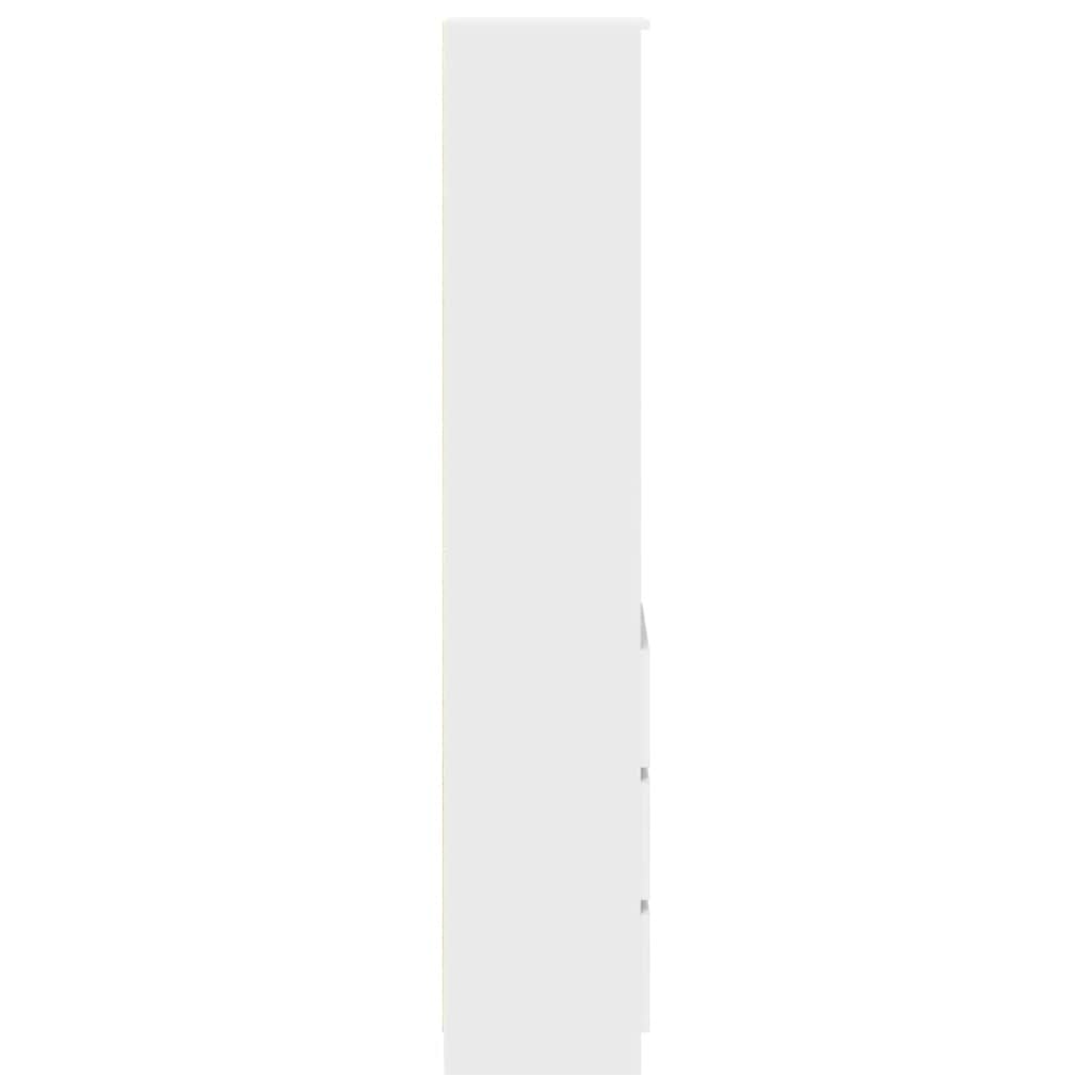 Highboard White 37.5x35x180 cm Engineered Wood