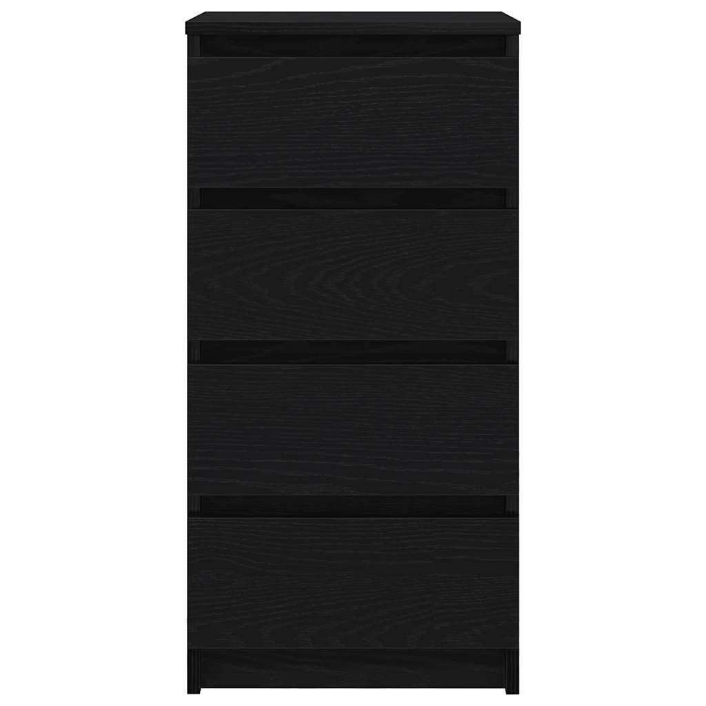 Sideboard Black Oak 37.5x35x76 cm Engineered Wood