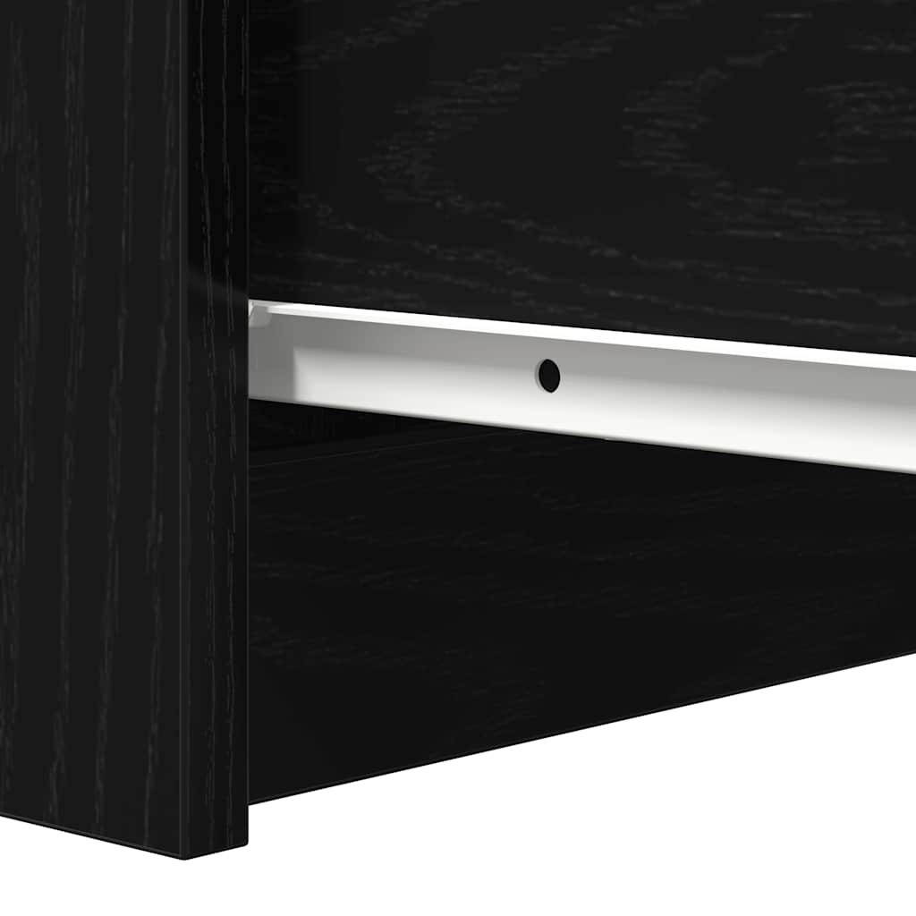 Sideboard Black Oak 37.5x35x76 cm Engineered Wood