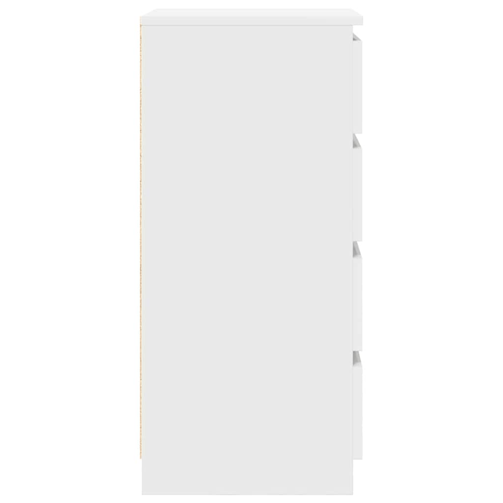 Sideboard with Drawers White 37.5x35x99 cm Engineered Wood