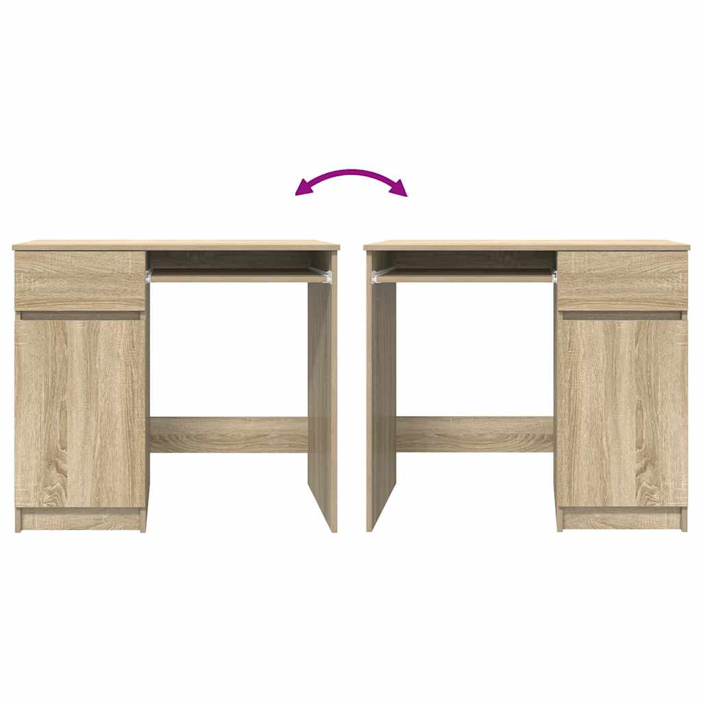 Desk Sonoma Oak 86x49x76 cm Engineered Wood